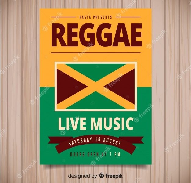 Reggae party flyer Free Vector