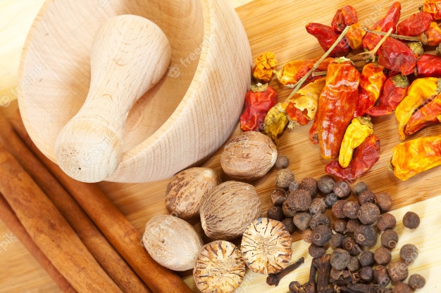 Various natural spices Free Photo