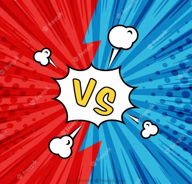 Versus background with colorful design Free Vector