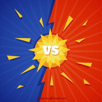 Versus background with flat triangles Free Vector