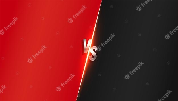 Versus vs background in red and black color Free Vector