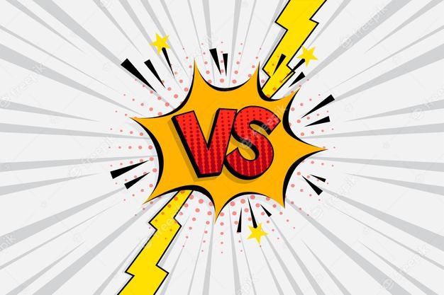 Versus Vs Letters Fight Flat Comics Style Design With Halftone Lightning 1150 39948