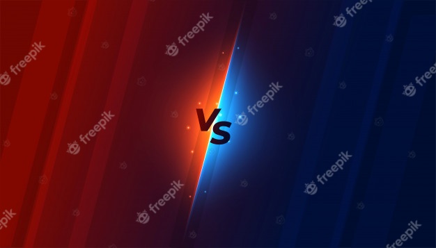 Versus vs screen background in shiny style design Free Vector