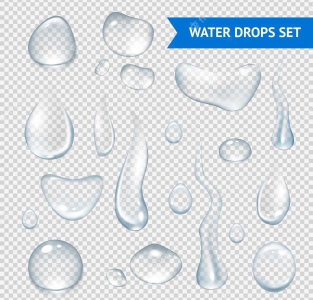 Water drops realistic Free Vector