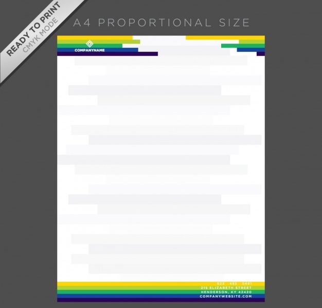 Abstract letterhead design Free Vector