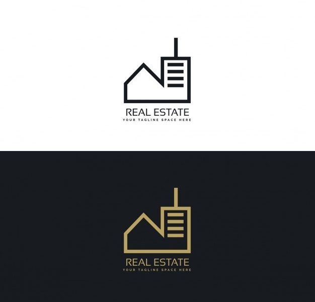 Black and gold construction logo Free Vector