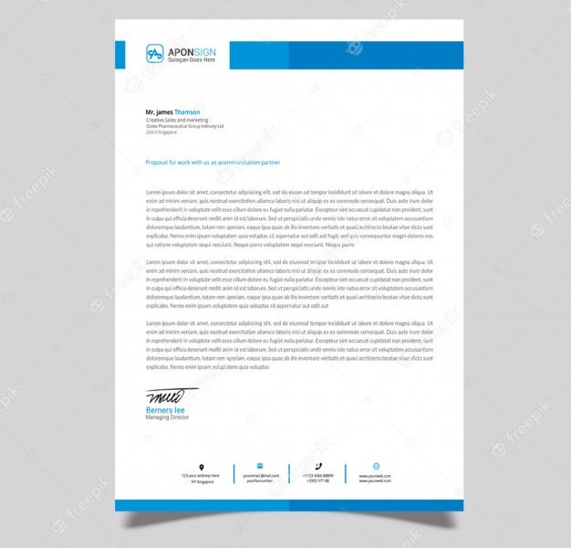 Corporate letterhead design template Premium Psd