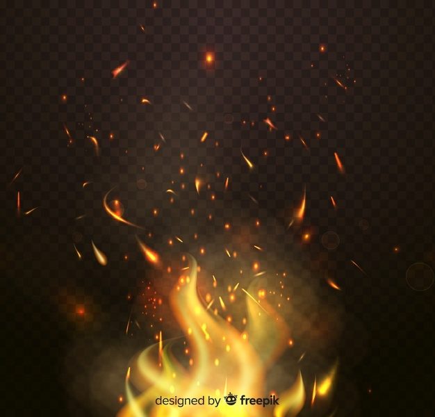Fire sparks effect background theme Free Vector