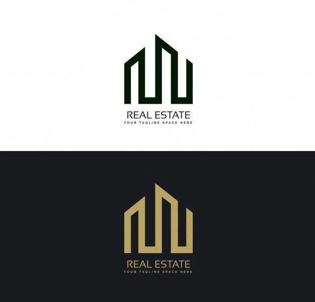 Fresh real estate logo Free Vector