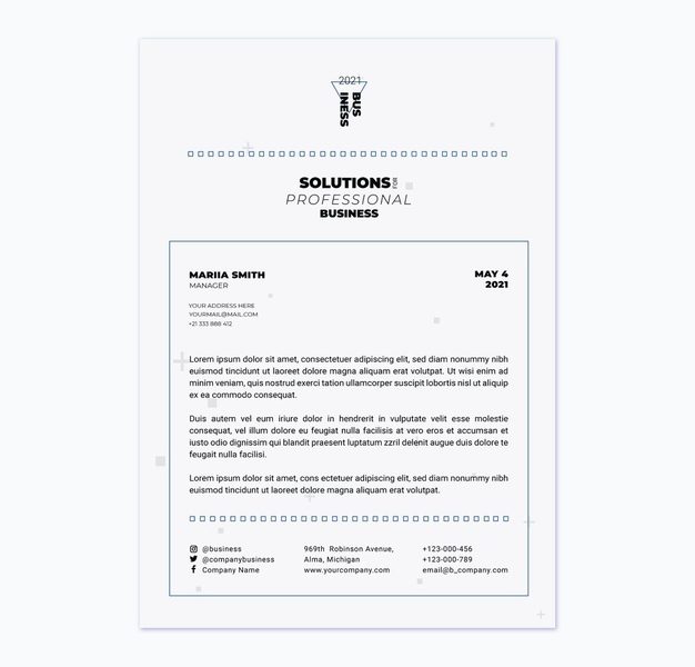 General business letterhead template Free Vector