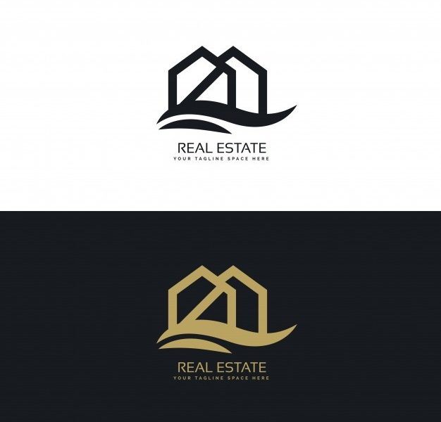 House real estate logo Free Vector