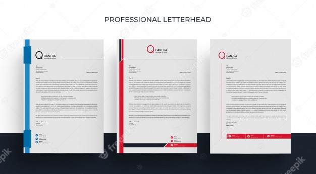 Modern company letterhead Premium Psd