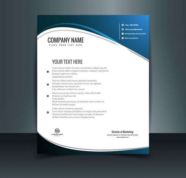 Modern letterhead template Free Vector Modern letterhead template Free Vector