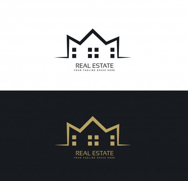 Modern logo design for real estate sector Free Vector