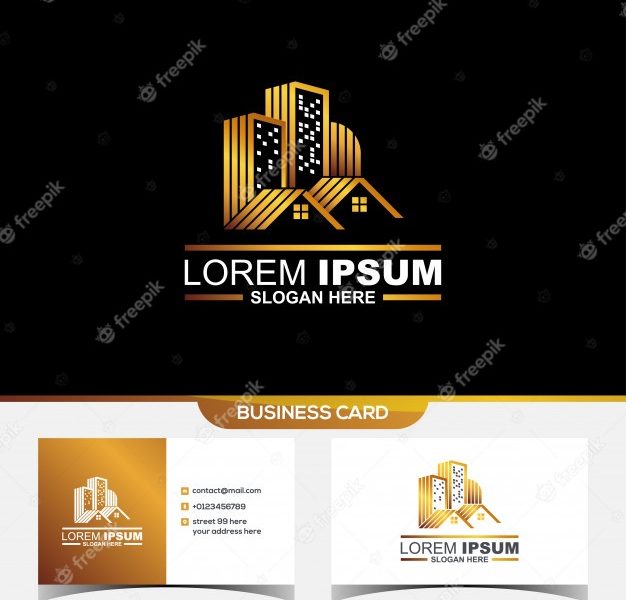 Real estate business card logo Premium Vector