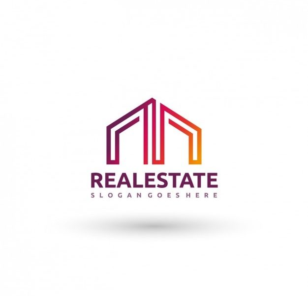 Real estate logo template Free Vector