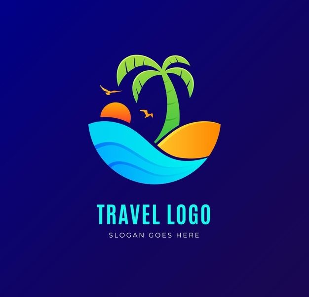 Detailed travel logo concept Free Vector