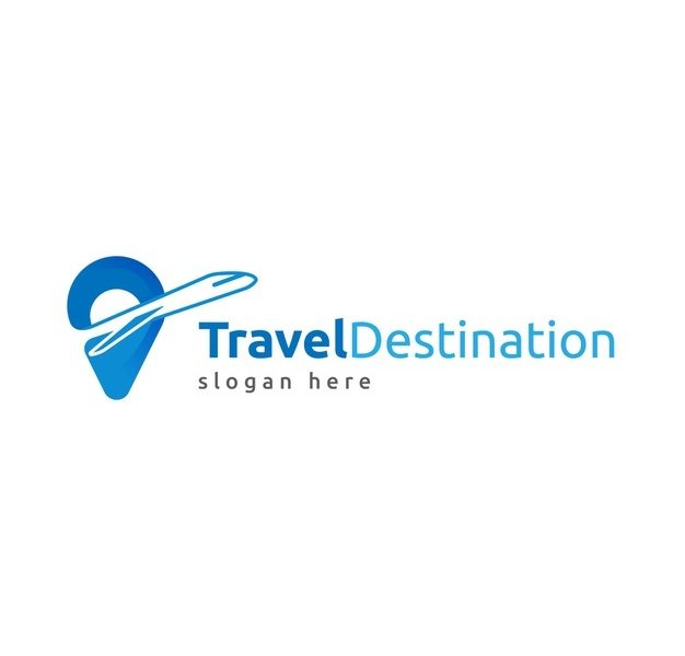 Detailed travel logo template with slogan placeholder Free Vector Detailed travel logo template with slogan placeholder Free Vector
