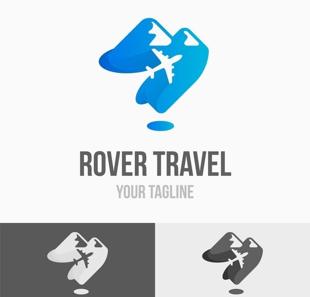 Detailed travel logo template Free Vector