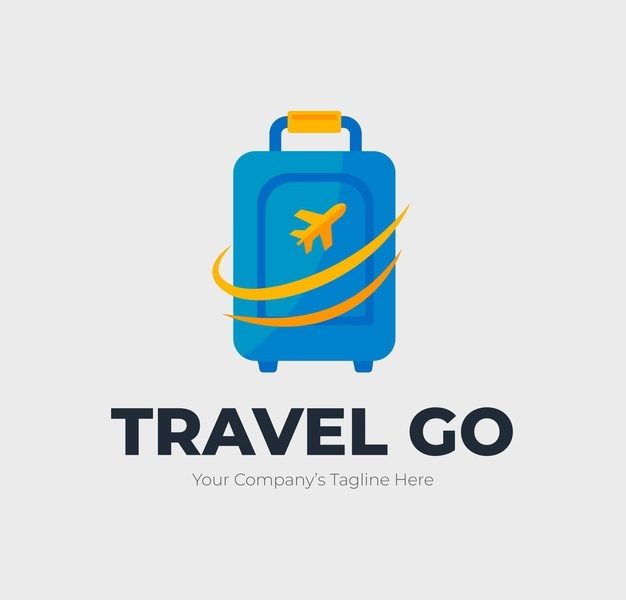 Detailed travel logo with luggage Free Vector Detailed travel logo with luggage Free Vector