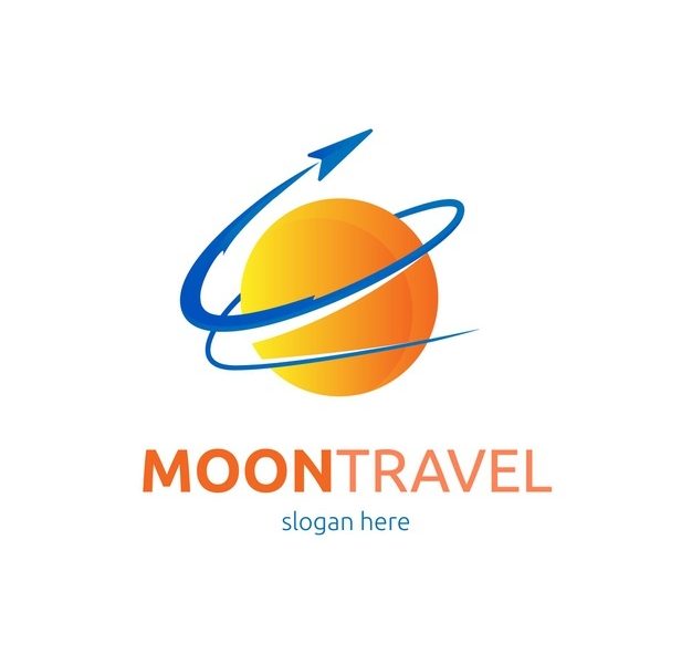 Detailed travel logo with slogan placeholder Free Vector