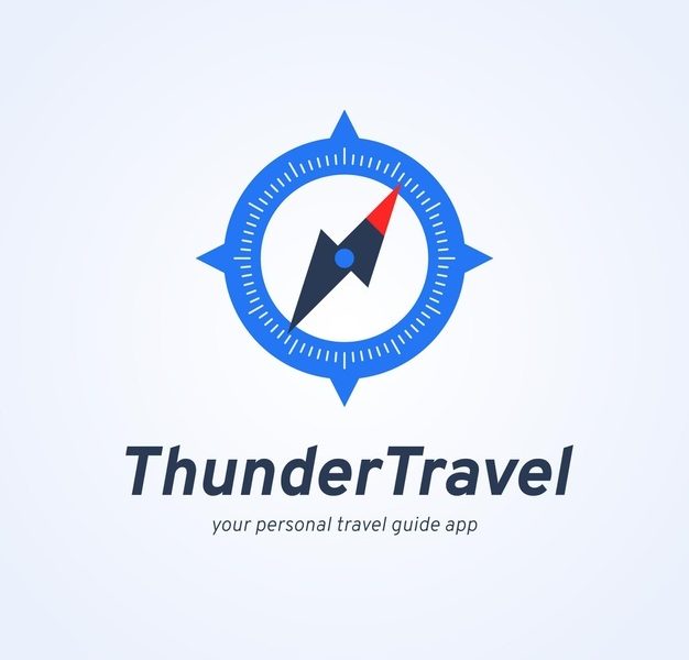 Detailed travel logo Free Vector