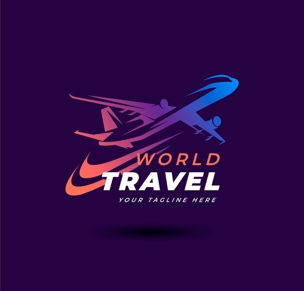 Detailed travel logo Free Vector