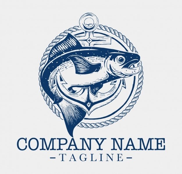 Fish logo template Free Vector