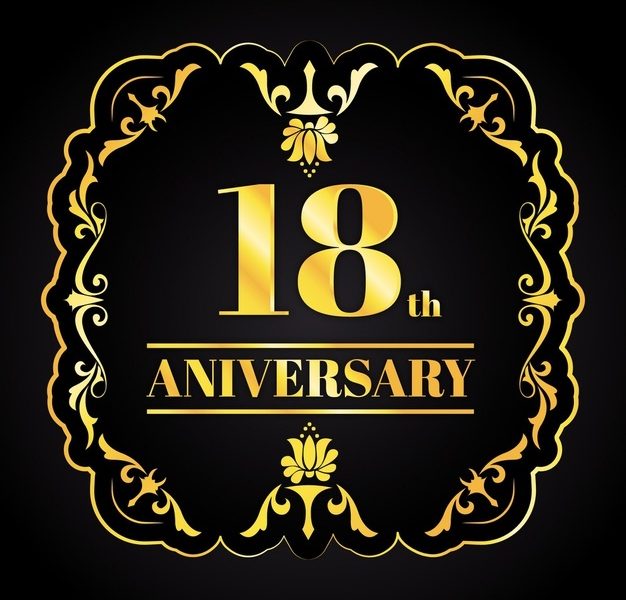 Luxury golden anniversary logo Free Vector