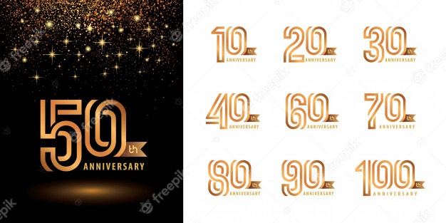 Set of anniversary logotype design, celebrate anniversary logo Premium Vector