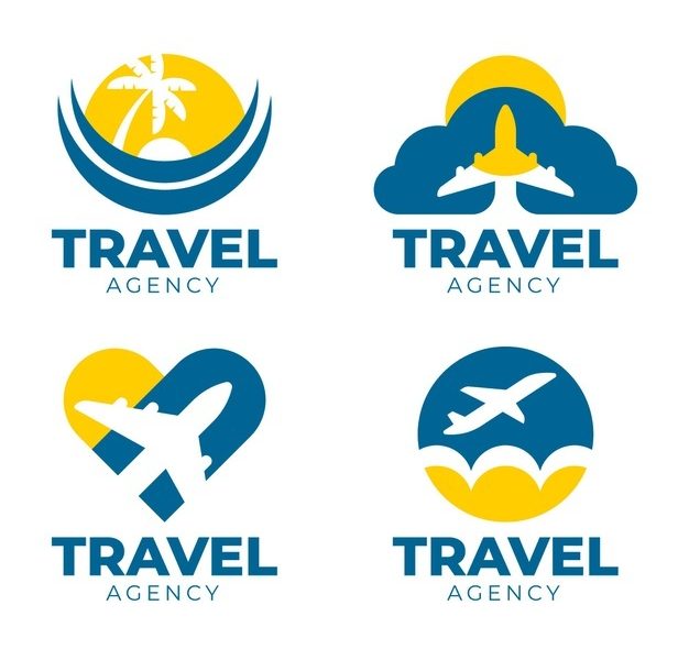 Travel logo template set Free Vector