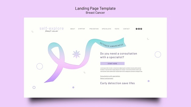 Breast Cancer Awareness Landing Page Template 23 2149105585