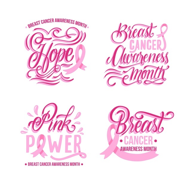 Breast Cancer Awareness Month Label Collection 52683 44812
