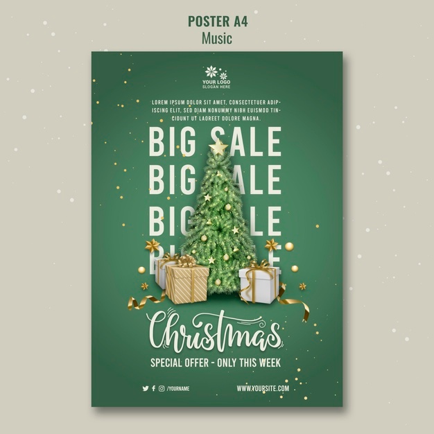 Christmas Sale Poster Design Template 23 2149104192