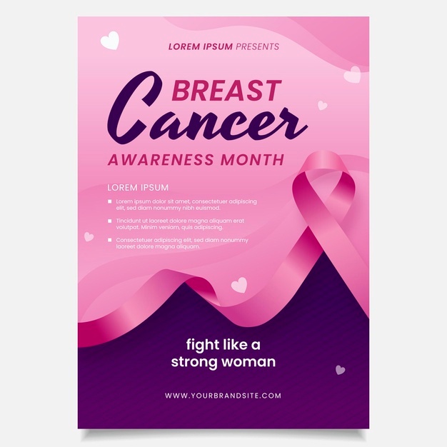 Gradient Breast Cancer Awareness Month Vertical Poster Template 23 2149069875