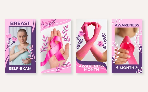 Hand Drawn Flat Breast Cancer Awareness Month Instagram Stories Collection With Photo 23 2149078090