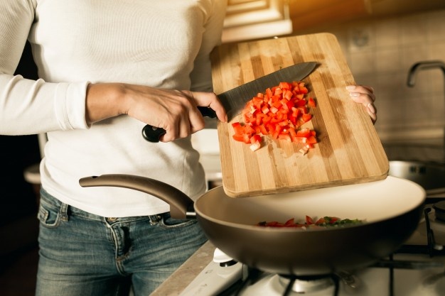 Interior african housewife apron healthy cook Free Photo