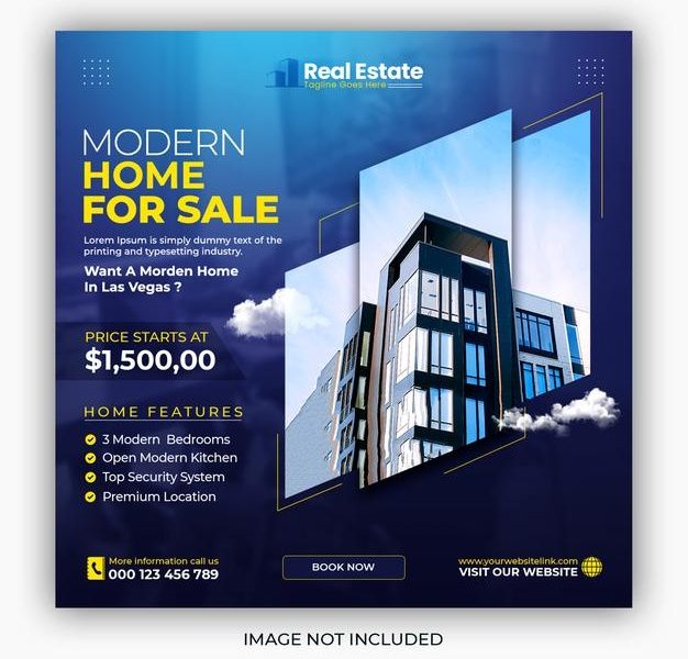 Real estate house property instagram post or square web banner promo template Free Psd Real estate house property instagram post or square web banner promo template Free Psd