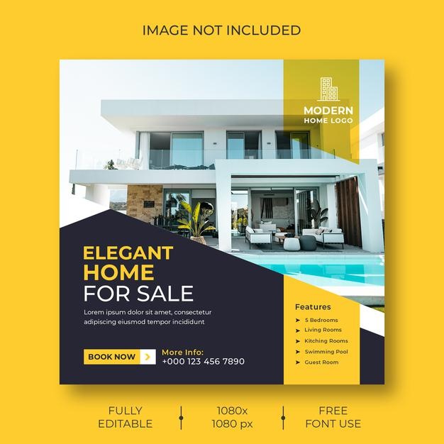 Real Estate Social Media Instagram Post Banner Template 237398 403
