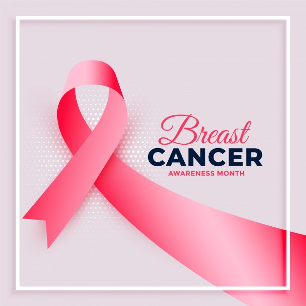Realistic Pink Ribbon Breast Cancer Awareness Month Poster 1017 20843