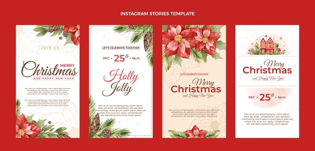 Watercolor Christmas Instagram Stories Collection 23 2149142678