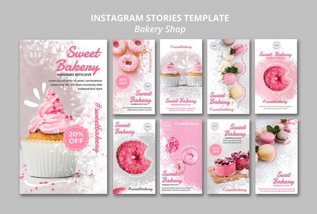 Bakery shop instagram stories Free Psd Bakery shop instagram stories Free Psd