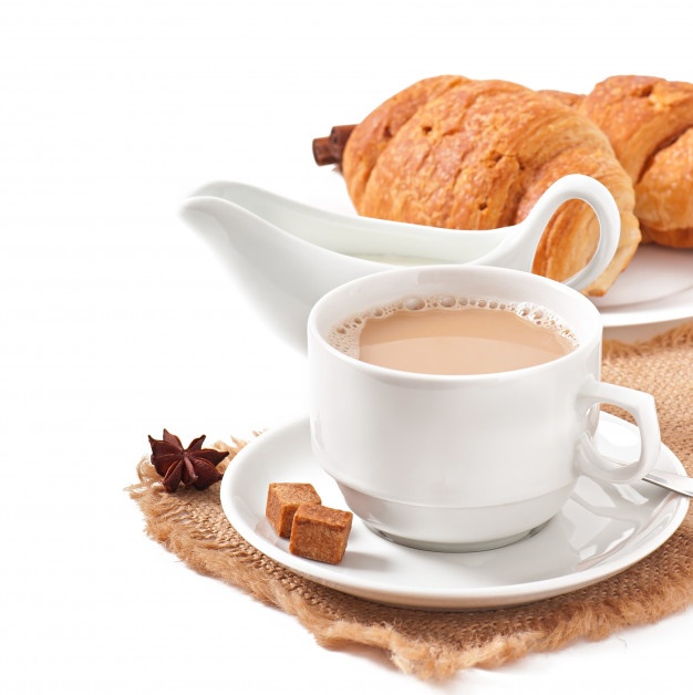 Breakfast With Coffee Fresh Croissants 2829 17547