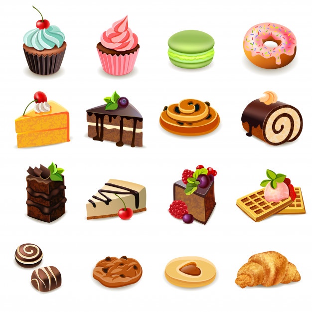 Cakes Icons Set 1284 14668