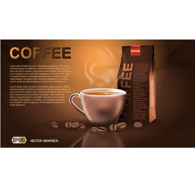 Coffee brochure template Free Vector