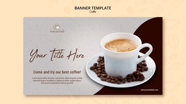 Coffee concept banner style Free Psd