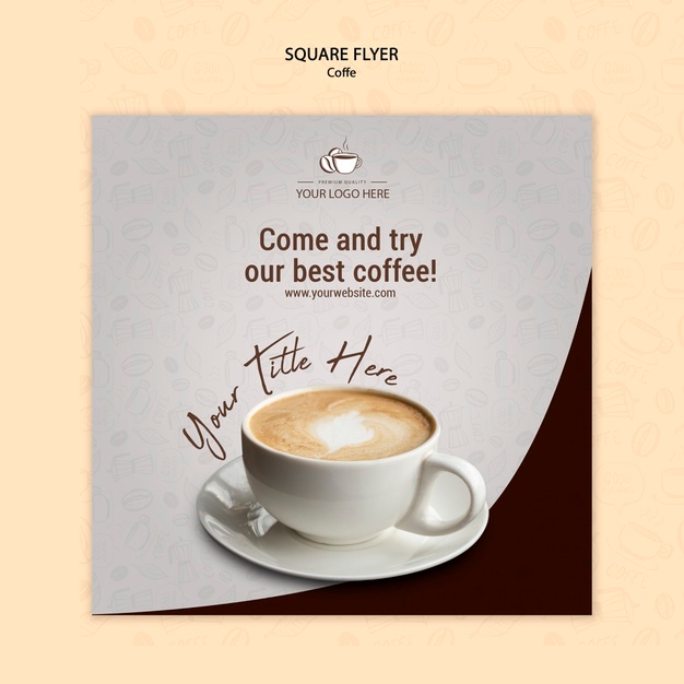 Coffee Concept Square Flyer Design 23 2148611524