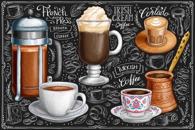 Hand Drawn Blackboard Coffee Collection 79603 1653