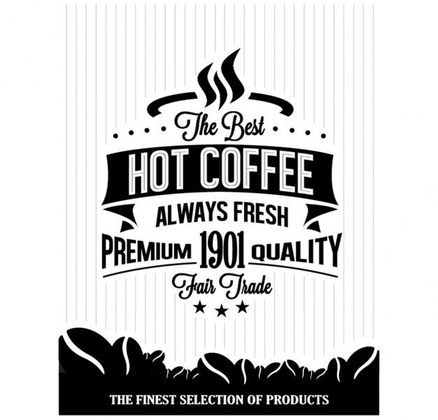Hot coffee poster Free Vector