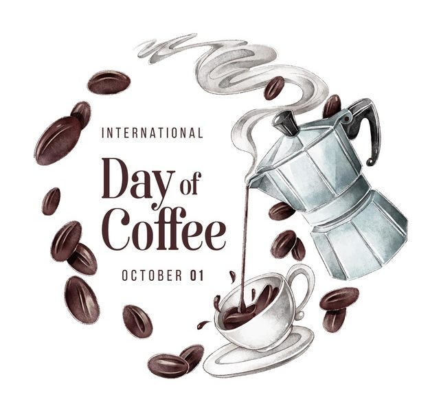 International day of coffee Free Vector